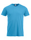 Katoenen T-shirt Clique New Classic Kleur: Turquoise (54), Maat: XS
