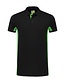 Polo contrast extra lang Lemon & Soda 4600 Kleur: zwart/limoen, Maat: 6XL