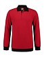 Polosweater contrast Lemon & Soda 4700 Kleur: rood/zwart, Maat: XXL