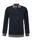 Polosweater contrast Lemon & Soda 4700 Kleur: donker marine/parelgrijs, Maat: XXL