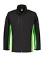 Softshell Jas Contrast Lemon & Soda 4800 Kleur: zwart/limoen, Maat: S