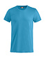 Basic T-shirt Clique Kleur: Turquoise (54), Maat: 4XL