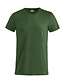 Basic T-shirt Clique Kleur: Flessengroen (68), Maat: L