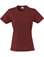 Basic dames T-shirt 145g/m² Kleur: Bordeaux (38), Maat: S