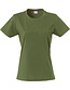 Basic dames T-shirt 145g/m² Kleur: Legergroen (71), Maat: 2XL