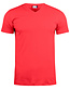 T-shirt met V-hals 145g/m² Kleur: Rood (35), Maat: XS