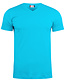 T-shirt met V-hals 145g/m² Kleur: Turquoise (54), Maat: M