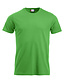 Katoenen T-shirt Clique New Classic Kleur: Appelgroen (605), Maat: XS