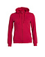 Dames hoodie met rits Clique Kleur: Rood (35), Maat: XL