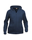 Dames hoodie met rits Clique Kleur: Dark navy (580), Maat: XS