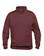 Basic werktrui met rits Clique Kleur: Bordeaux (38), Maat: 2XL