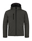 Clique Gevoerde softshell jas met capuchon Kleur: Donkergrijs (945), Maat: S