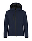 Clique Gevoerde  softshell jas met capuchon dames Kleur: Dark navy (580), Maat: XS