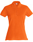 Basic dames polo katoen Kleur: Diep oranje (18), Maat: 2XL