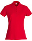 Basic dames polo katoen Kleur: Rood (35), Maat: XL