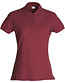 Basic dames polo katoen Kleur: Bordeaux (38), Maat: 2XL