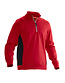 Halfzip sweatshirt Jobman 5401 Kleur: rood/zwart (4199), Maat: M