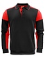 PRINTER Prime polosweater Kleur: zwart/rood (9040), Maat: S