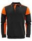 PRINTER Prime polosweater Kleur: zwart/oranje (9030), Maat: S