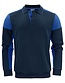 PRINTER Prime polosweater Kleur: marine/kobalt (6053), Maat: M