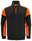 PRINTER Prime halfzip sweater Kleur: zwart/oranje (9030), Maat: XL