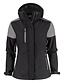 PRINTER Prime gevoerde softshell jas dames Kleur: zwart/staalgrijs (9093), Maat: S