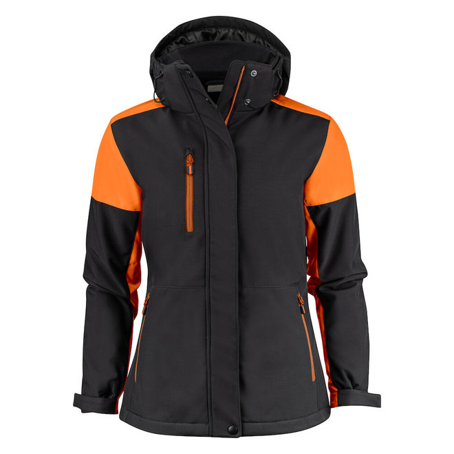 PRINTER Prime gevoerde softshell jas dames