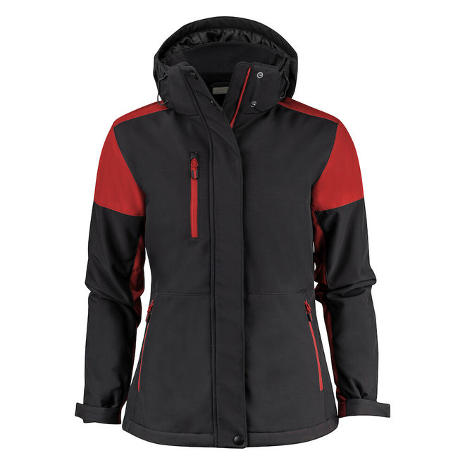 PRINTER Prime gevoerde softshell jas dames