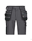 DASSY® Aurax stretch korte werkbroek met toolzakken Kleur: antracietgrijs/zwart (6479), Maat: NL: 60 / BE: 56