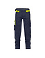 DASSY® Canton Stretch Werkbroek Met Kniezakken Kleur: nachtblauw/fluogeel (6895), Maat: NL: 50 / BE: 44	