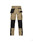 DASSY® Seattle werkbroek met toolzakken en kniezakken Kleur: beige/zwart (6571), Maat: NL: 56 / BE: 52