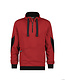 DASSY® Stellar sweater Kleur: rood/zwart (6674), Maat: 3XL