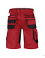 DASSY® Trix stretch korte werkbroek met toolzakken Kleur: rood/zwart (6674), Maat: NL: 66 / BE: 64