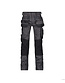 DASSY® Flux stretch werkbroek met toolzakken en kniezakken Kleur: antracietgrijs/zwart (6479), Maat: NL: 62 / BE: 58