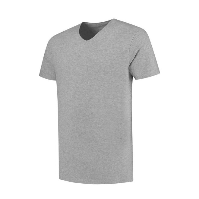 Stretch T-shirt V-hals heren lang LEM1135