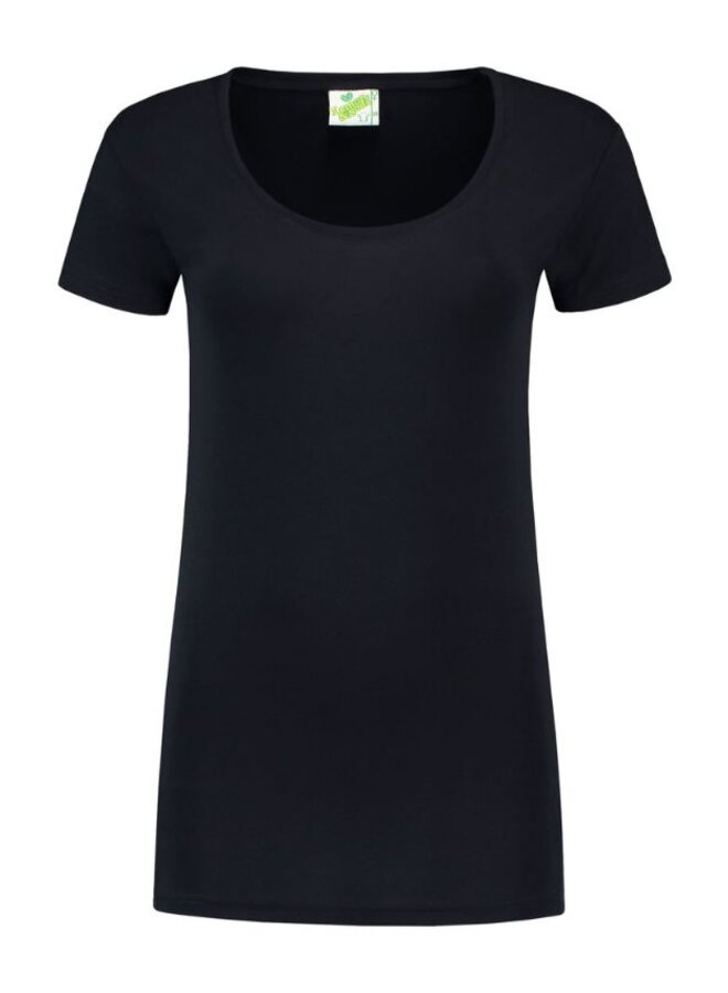 Dames T shirt ronde hals stretch extra lang Werkkleding