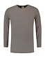 Stretch T-shirt lange mouwen Kleur: Parelgrijs, Maat: M