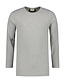 Stretch T-shirt lange mouwen Kleur: Grijs melange, Maat: XXL