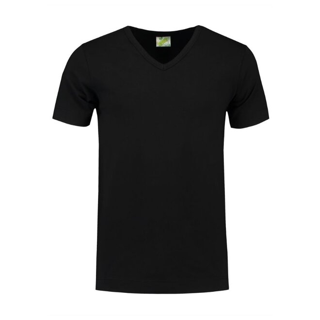 Extra lang T-shirt met V-hals L&S