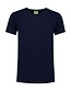 Extra lang T-shirt met V-hals L&S Kleur: Donker marine, Maat: M
