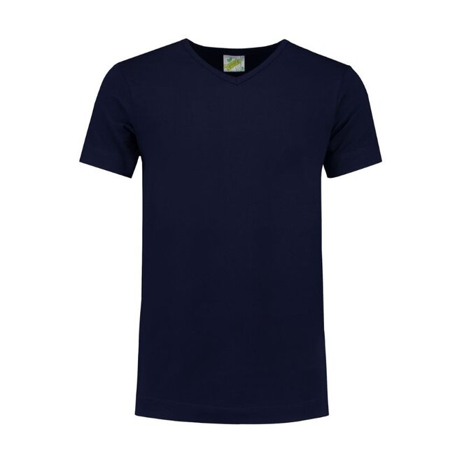 Extra lang T-shirt met V-hals L&S