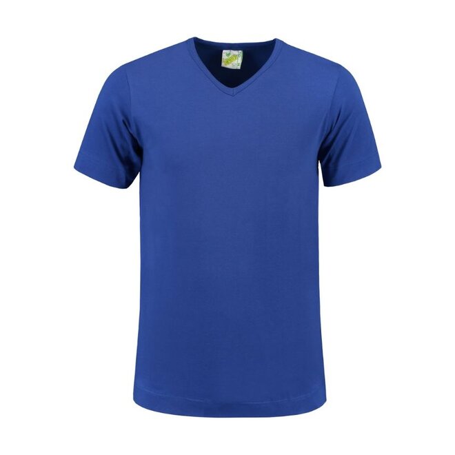 Extra lang T-shirt met V-hals L&S