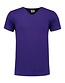Extra lang T-shirt met V-hals L&S Kleur: Paars, Maat: XL