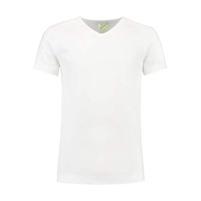 Extra lang T-shirt met V-hals L&S