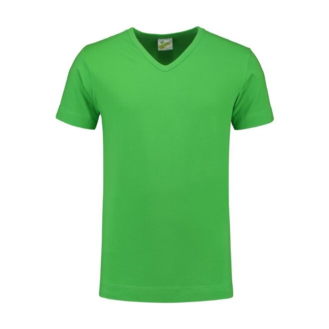 Extra lang T-shirt met V-hals L&S