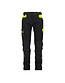 DASSY® Hong Kong stretch werkbroek dames Kleur: zwart/fluogeel (6790)	, Maat: NL: 38 / BE: 40	