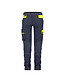 DASSY® Hong Kong stretch werkbroek dames Kleur: nachtblauw/fluogeel (6895)	, Maat: NL: 36 / BE: 38	