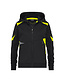 DASSY® Santos hoodie dames Kleur: zwart/fluogeel (6790)	, Maat: XXL