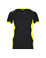DASSY® Tampico T-shirt dames Kleur: zwart/fluogeel (6790)	, Maat: XL