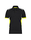 DASSY® Veracruz polo Kleur: zwart/fluogeel (6790)	, Maat: 4XL